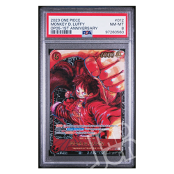 One Piece Card Monkey D.Luffy ST01-012 OP05 1st Anniversary ENG - PSA 8 NM MT - Image 1