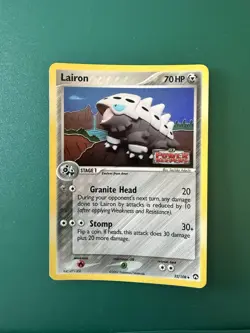 Lairon Pokemon card, 32/108 Reverse Holo version EX Power Keepers expansion 2007 - Image 1