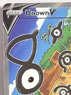 Unown V 177/195 Full Art Ultra Rare Silver Tempest Pokemon TCG Card LP-LP+ - Image 2