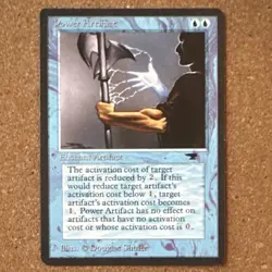 Power Artifact, Enchantment, Blue, Magic the Gathering, Douglas Shuler - Image 1