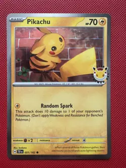 Pokemon 30th Day Anniversary - Pikachu 051/162 Stamped 2026 Promo Cosmo TCG - Image 1