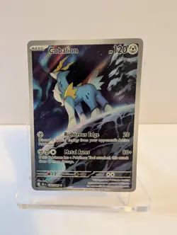 Pokemon TCG Cobalion SV Black Bolt Illustration Rare IR Holo English Art 144/086 - Image 1