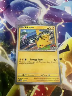 Pikachu SVP 190 World Champion Sealed Promo Near Mint Pokemon Trading Card Game - Image 1