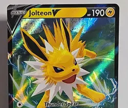 Jolteon V SWSH151 Sword & Shield Black Star Promo Holo Full Art Pokemon LP-NM - Image 2