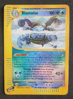 Pokemon - Blastoise - Reverse Holo Rare - 4/165 - Expedition - ENG - Vintage - Image 1