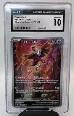 Pokemon Fezandipiti 073/064 SV: Shrouded Fable Illustration Rare Holo CGC GEM 10 - Image 1