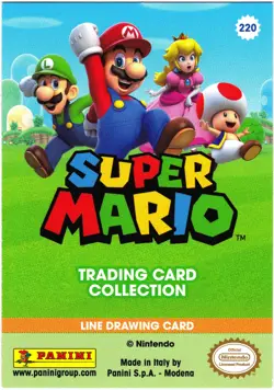 Super Mario card TCG - 220 - Toad - Line Drawing Card - Image 2