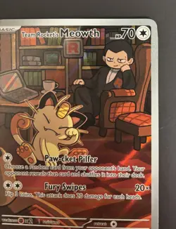 Team Rocket’s Meowth 203/182 - Pokemon Card - Destined Rivals - Pack Fresh - Image 4