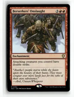 Berserkers' Onslaught Bloomburrow NM Rare #130 MTG Magic - Image 1