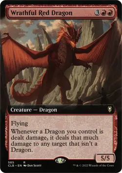 Wrathful Red Dragon (Extended Art) [CLB - 585]Commander Legends: Battle for B... - Image 1