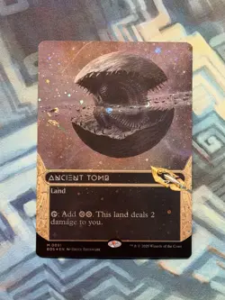 MTG Borderless Galaxy Foil Ancient Tomb (0091) MM- Unplayed EoE: Stellar Sights - Image 1