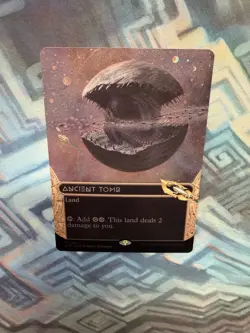 MTG Borderless Galaxy Foil Ancient Tomb (0091) MM- Unplayed EoE: Stellar Sights - Image 4