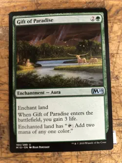 GIFT OF PARADISE 184/280 CORE SET M19 MTG MAGIC The Gathering - Image 1