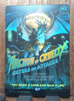 MTG Archon of Cruelty ( FOIL Showcase ) Commander: Duskmourn: House of Horror NM - Image 2