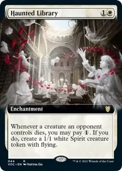 MTG Haunted Library (Extended Art) NM | R 44 Commander: Innistrad: Crimson Vow - Image 1