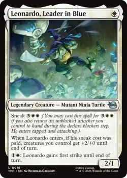 MTG Leonardo, Leader in Blue NM Normal | U 16 Teenage Mutant Ninja Turtles - Image 1