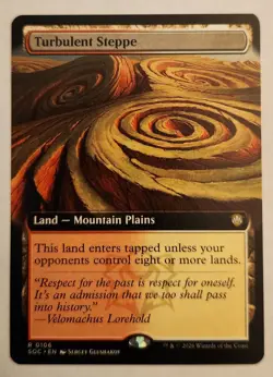 Turbulent Steppe (Extended Art) Commander: Secrets of Strixhaven Regular Rare - Image 1