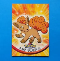 TV Animation 37 Vulpix, Non-Holo, Blue Logo, Pokemon Karte Topps Series 1, 1999 - Image 1