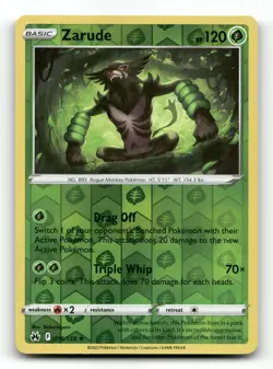 Zarude 016/159 - Crown Zenith Reverse Holo - Pokemon Card NM/M - Image 1
