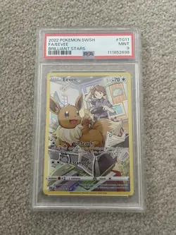 Eevee TG11/TG30 Pokemon Card - Brilliant Stars Trainer Gallery - PSA 9 - Image 1
