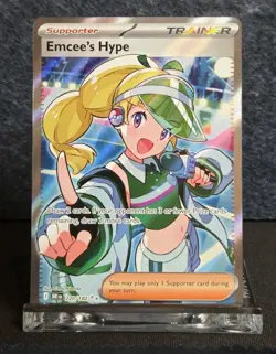 Pokemon Cards Emcee's Hype 220/182 Destined Rivals Ultra Rare NM - Image 1