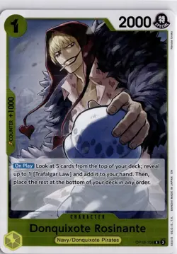 One Piece OP12-108 Donquixote Rosinante Rare English Trading Card TCG - Image 1