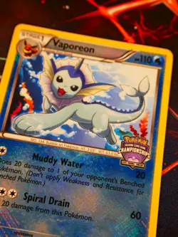 LP Pokemon (State)VAPOREON Card DARK EXPLORERS Set 25/108 Championship Holo Foil - Image 1