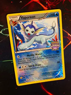 LP Pokemon (State)VAPOREON Card DARK EXPLORERS Set 25/108 Championship Holo Foil - Image 2