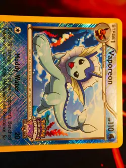 LP Pokemon (State)VAPOREON Card DARK EXPLORERS Set 25/108 Championship Holo Foil - Image 3