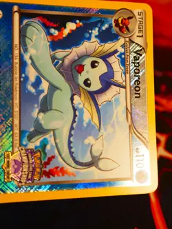 LP Pokemon (State)VAPOREON Card DARK EXPLORERS Set 25/108 Championship Holo Foil - Image 4