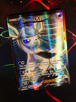LP Pokemon(FULL ART)GLACEON EX Card XY FATES COLLIDE Set 116/124 Ultra Rare Holo - Image 1