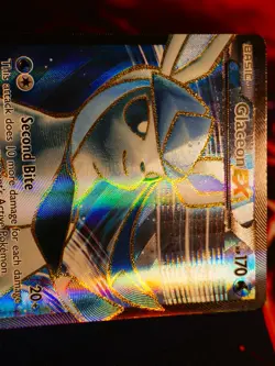 LP Pokemon(FULL ART)GLACEON EX Card XY FATES COLLIDE Set 116/124 Ultra Rare Holo - Image 2