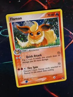 LP Pokemon (Holo) FLAREON Card POP SERIES-3 Set #2/17 Cosmos Foil Promo 2006 - Image 1