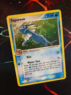 LP Pokemon (Holo) VAPOREON Card POP SERIES-3 Set #6/17 Cosmos Foil Promo 2006#1 - Image 1