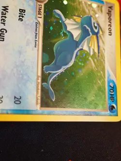 LP Pokemon (Holo) VAPOREON Card POP SERIES-3 Set #6/17 Cosmos Foil Promo 2006#1 - Image 2