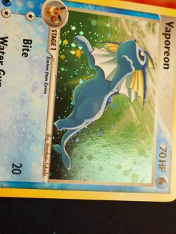 LP Pokemon (Holo) VAPOREON Card POP SERIES-3 Set #6/17 Cosmos Foil Promo 2006#1 - Image 3