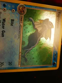 LP Pokemon (Holo) VAPOREON Card POP SERIES-3 Set #6/17 Cosmos Foil Promo 2006#1 - Image 4