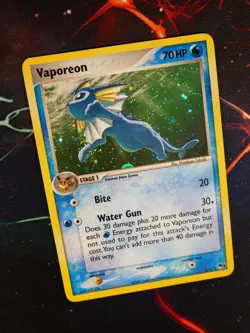 LP/MP Pokemon (Holo)VAPOREON Card POP SERIES-3 Set#6/17 Cosmos Foil Promo 2006#2 - Image 1
