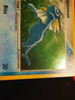 LP/MP Pokemon (Holo)VAPOREON Card POP SERIES-3 Set#6/17 Cosmos Foil Promo 2006#2 - Image 2