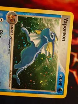 LP/MP Pokemon (Holo)VAPOREON Card POP SERIES-3 Set#6/17 Cosmos Foil Promo 2006#2 - Image 5