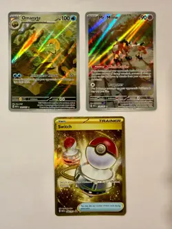 POKEMON English Lot of 9 Cards 151 Destined Rivals Near Mint or Better PSA Plays - Image 2