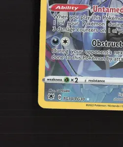 Galarian Obstagoon TG10/TG30 Astral Radiance Full Art Ultra Rare Pokemon Card NM - Image 5