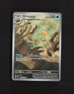 Omanyte 180/165 Scarlet & Violet 151 Full Art Ultra Rare Holo Pokemon Card NM - Image 1