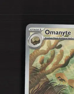 Omanyte 180/165 Scarlet & Violet 151 Full Art Ultra Rare Holo Pokemon Card NM - Image 3