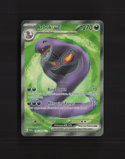 Arbok ex 185/165 Scarlet & Violet 151 Full Art Ultra Rare Holo Pokemon Card NM - Image 1