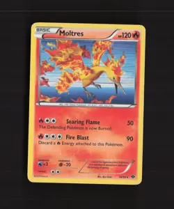 Moltres 14/99 Next Destinies Holo Rare Pokemon Card DMG - Image 1