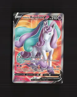 Galarian Rapidash V 167/198 Chilling Reign Full Art Ultra Rare Pokemon Card NM - Image 1