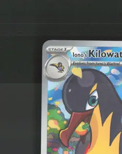 Iono's Kilowattrel 163/159 Journey Together Full Art Ultra Rare Pokemon Card NM - Image 3