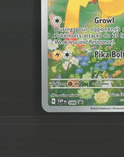 Pikachu 88 Scarlet & Violet Full Art Black Star Promo Holo Pokemon Card NM - Image 5