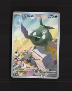 Trubbish 140/086 White Flare Full Art Ultra Rare Holo Pokemon Card NM - Image 1